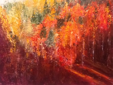 Peinture intitulée "Les Vosges d'Anselme" par Anne Vignau, Œuvre d'art originale, Acrylique