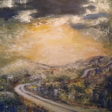 Pittura intitolato "Les deux collines" da Anne Vignau, Opera d'arte originale