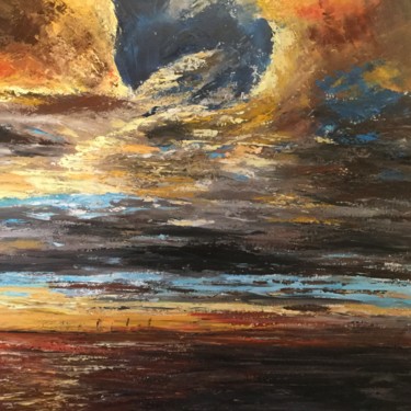 Painting titled "Rien qu'un ciel" by Anne Vignau, Original Artwork