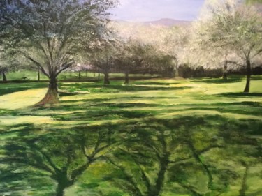 Peinture intitulée "A l'ombre des arbre…" par Anne Vignau, Œuvre d'art originale