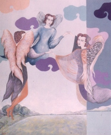 Pittura intitolato "Les Anges" da Paolo Avigo, Opera d'arte originale