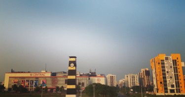 Photography titled "Clocktower and shop…" by Avik Chakravorty, Original Artwork, Non Manipulated Photography