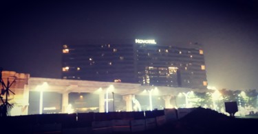 Photography titled "Novotel and flyover" by Avik Chakravorty, Original Artwork, Non Manipulated Photography