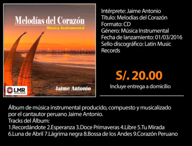 Arte digital titulada "Compre su álbum cd…" por Avmusic Perú, Obra de arte original