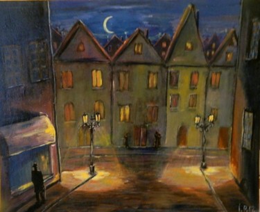 Painting titled "Старый город" by Irina Pozdina, Original Artwork