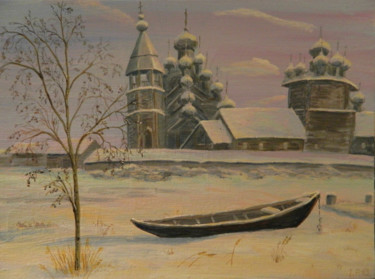 Painting titled "Русский север" by Irina Pozdina, Original Artwork