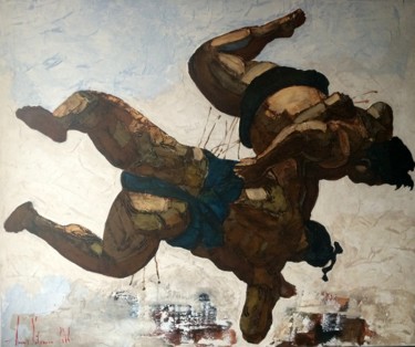 Painting titled "Sumo 1" by Andriy Vutyanov, Original Artwork, Oil
