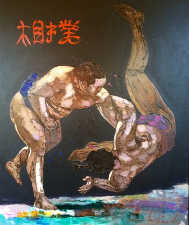 Картина под названием "Sumo 3" - Andriy Vutyanov, Подлинное произведение искусства, Масло