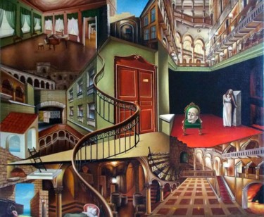 Malerei mit dem Titel "Bad apartment (“Mas…" von Vladimir Abaimov, Original-Kunstwerk, Öl