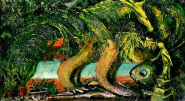 Pittura intitolato "The Sloth. Ленивец" da Vladimir Abaimov, Opera d'arte originale, Olio