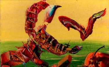 Painting titled "Battle of Giants. Б…" by Vladimir Abaimov, Original Artwork, Oil