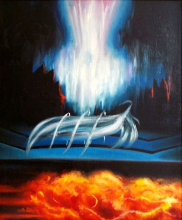 Painting titled "The Version of the…" by Vladimir Abaimov, Original Artwork, Oil
