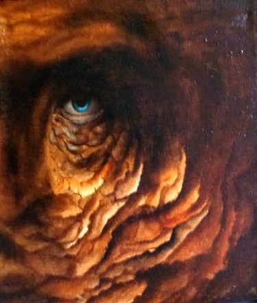 Painting titled "Blue-eyed. Голубогл…" by Vladimir Abaimov, Original Artwork, Oil