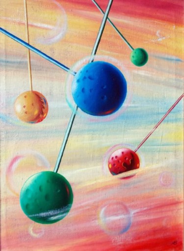 Картина под названием "Pendulums of other…" - Владимир Абаимов, Подлинное произведение искусства, Масло