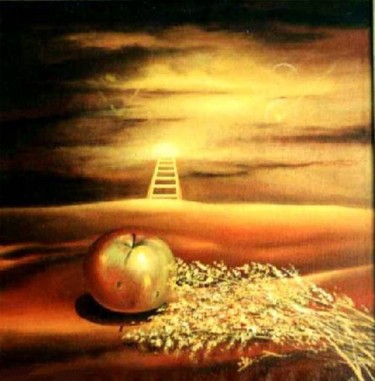 Картина под названием "Stairway to Heaven.…" - Владимир Абаимов, Подлинное произведение искусства, Масло
