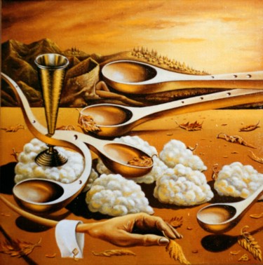 Painting titled "The Autumnal Metamo…" by Vladimir Abaimov, Original Artwork, Oil