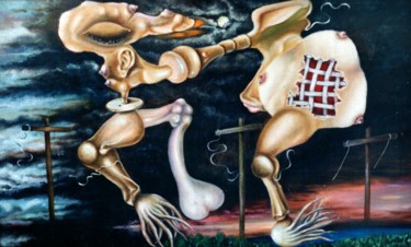 Картина под названием "The Sleepless Night…" - Владимир Абаимов, Подлинное произведение искусства, Масло