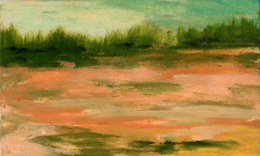 Schilderij getiteld "Desert Landscape. П…" door Vladimir Abaimov, Origineel Kunstwerk, Olie