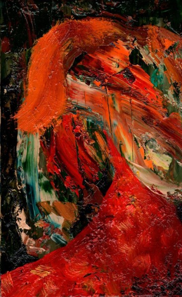 Painting titled "Dancing Woman. Танц…" by Vladimir Abaimov, Original Artwork, Oil