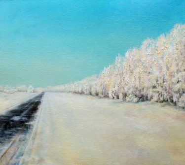Painting titled "The Road to Talmenk…" by Vladimir Abaimov, Original Artwork, Oil