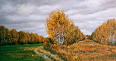 Painting titled "Among the Fields. O…" by Vladimir Abaimov, Original Artwork, Oil