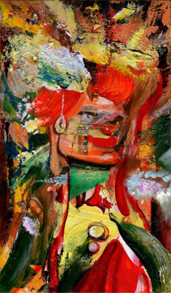 Painting titled "Where do Clowns liv…" by Vladimir Abaimov, Original Artwork, Oil