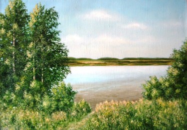Painting titled "On Talmenka 2005. Н…" by Vladimir Abaimov, Original Artwork, Oil
