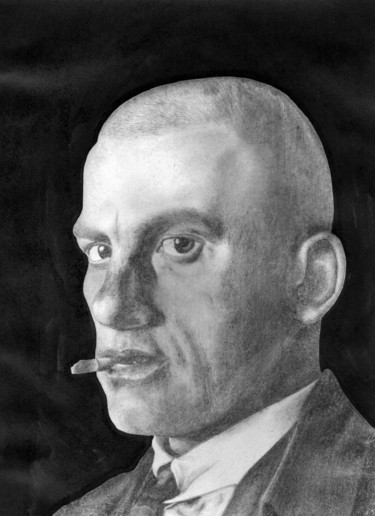 Dessin intitulée "Vladimir Mayakovsky…" par Vladimir Abaimov, Œuvre d'art originale, Crayon