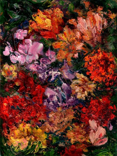 Painting titled "Flowers Tutti-Frutt…" by Vladimir Abaimov, Original Artwork, Oil