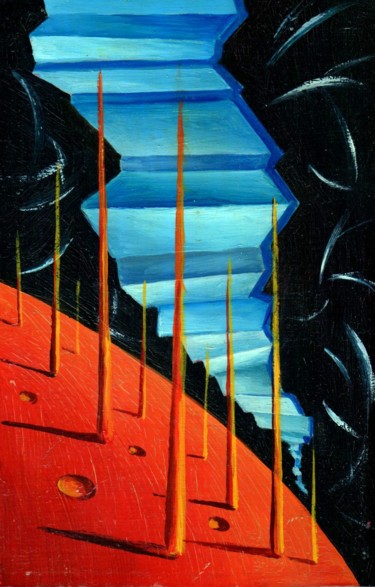 Peinture intitulée "Dark Side of the Mo…" par Vladimir Abaimov, Œuvre d'art originale, Huile