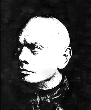 Drawing titled "Yul Brynner. Юл Бри…" by Vladimir Abaimov, Original Artwork, Ink