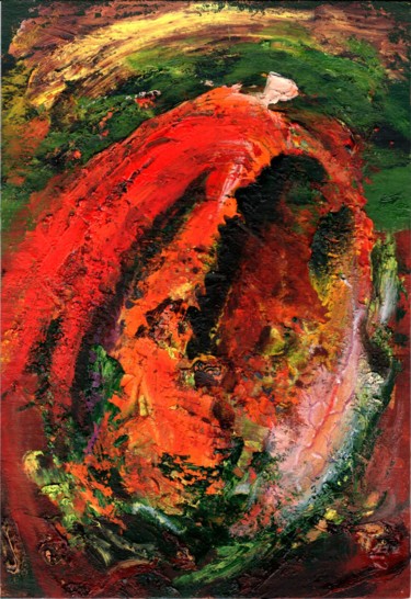 Painting titled "Cosmic Egg. Космиче…" by Vladimir Abaimov, Original Artwork, Oil