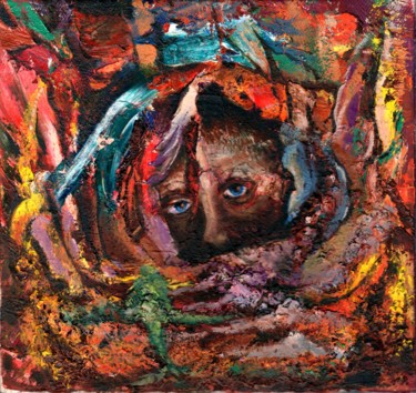 Картина под названием "A Visitor. Визитер" - Владимир Абаимов, Подлинное произведение искусства, Масло