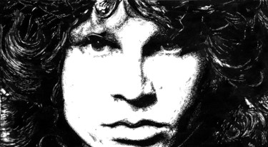 Tekening getiteld "Jim Morrison" door Vladimir Abaimov, Origineel Kunstwerk, Inkt