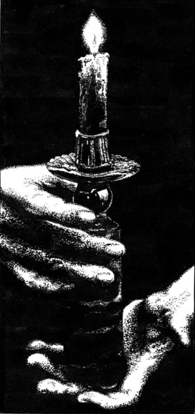 Drawing titled "The Candle. Свеча" by Vladimir Abaimov, Original Artwork, Ink