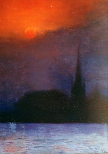 Pittura intitolato "The Memories of Len…" da Vladimir Abaimov, Opera d'arte originale, Olio