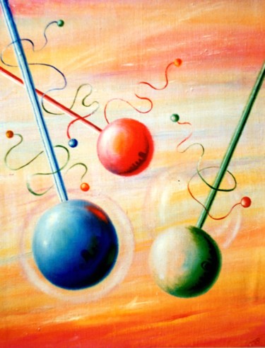 Картина под названием "Pendulums of other…" - Владимир Абаимов, Подлинное произведение искусства, Масло