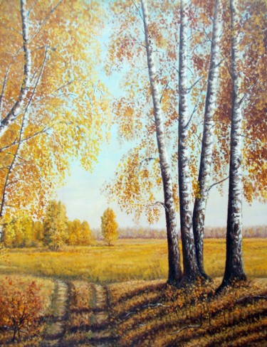 Pittura intitolato "At the Edge. На опу…" da Vladimir Abaimov, Opera d'arte originale, Olio