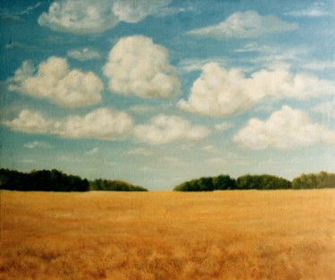 Painting titled "Endless August. Бес…" by Vladimir Abaimov, Original Artwork, Oil