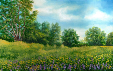 Peinture intitulée "The Summer is in fu…" par Vladimir Abaimov, Œuvre d'art originale, Huile