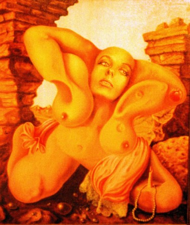 Pintura titulada "Undressing Woman. Р…" por Vladimir Abaimov, Obra de arte original, Oleo