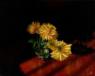Malerei mit dem Titel "The Golden Balls /…" von Vladimir Abaimov, Original-Kunstwerk, Öl