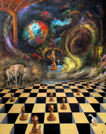 Painting titled "From Chaos to Order…" by Vladimir Abaimov, Original Artwork, Oil