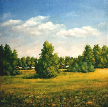 Painting titled "The last Day of Sum…" by Vladimir Abaimov, Original Artwork, Oil