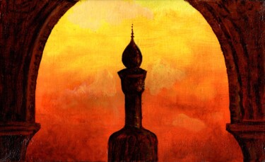 Картина под названием "Sunrise or Sunset /…" - Владимир Абаимов, Подлинное произведение искусства, Масло