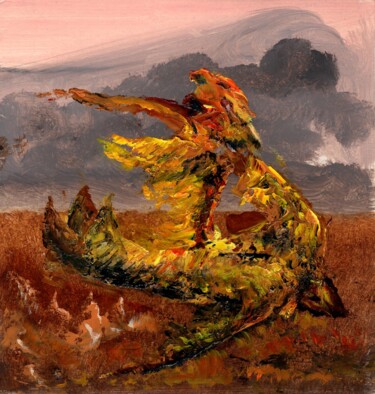 Картина под названием "The Fury / Ярость" - Владимир Абаимов, Подлинное произведение искусства, Масло
