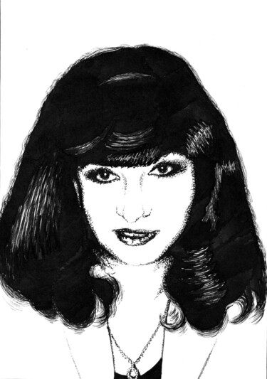 Drawing titled "Marina M. / Марина…" by Vladimir Abaimov, Original Artwork, Ink