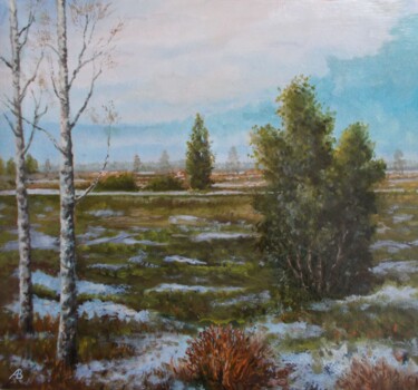 Painting titled "In Karelia (3) / В…" by Vladimir Abaimov, Original Artwork, Oil