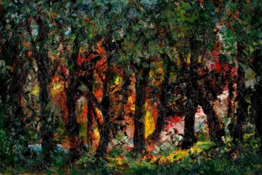 Картина под названием "The Garden Named Af…" - Владимир Абаимов, Подлинное произведение искусства, Масло