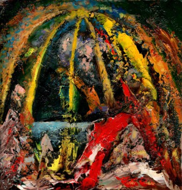 Pittura intitolato "5G" da Vladimir Abaimov, Opera d'arte originale, Olio